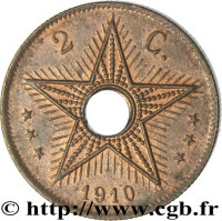2 centimes - Belgisch Congo