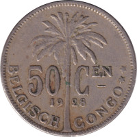 50 centimes - Belgisch Congo