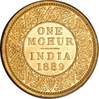 1 mohur - British India