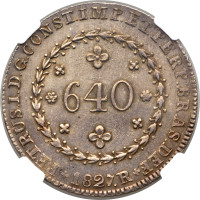 640 reis - Empire of Brazil