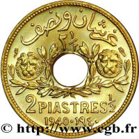 2 1/2 piastres - French Protectorate