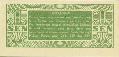 1 sen - Indonesia