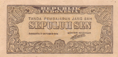 10 sen - Indonesia