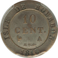 10 centimes - Isle of Bourbon