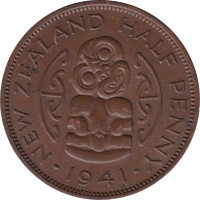1/2 penny - New Zealand