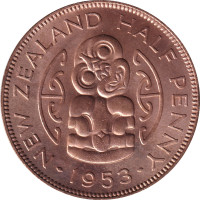 1/2 penny - New Zealand