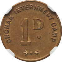 1 penny - Onchan Internment Camp