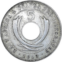 5 cents - Protectorate and Uganda