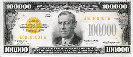 100000 dollars - Small size notes