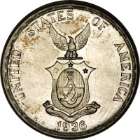 50 centavos - U.S. Administration