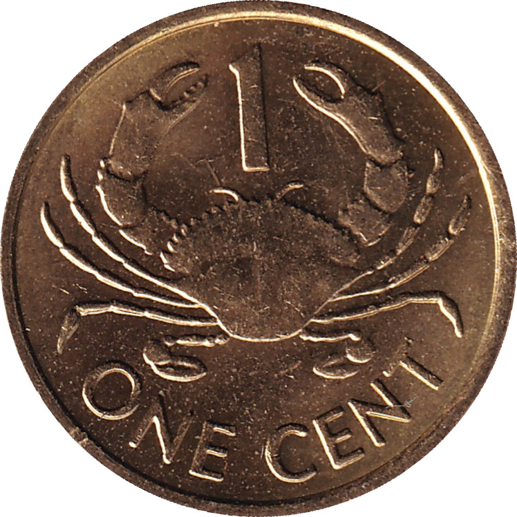 1 cent - Crabe - Laiton
