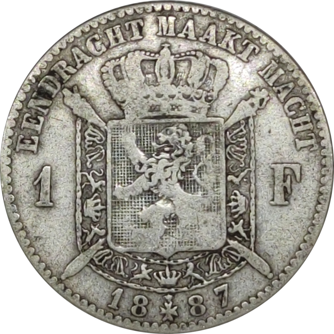 1 franc - Léopold II - Tête jeune