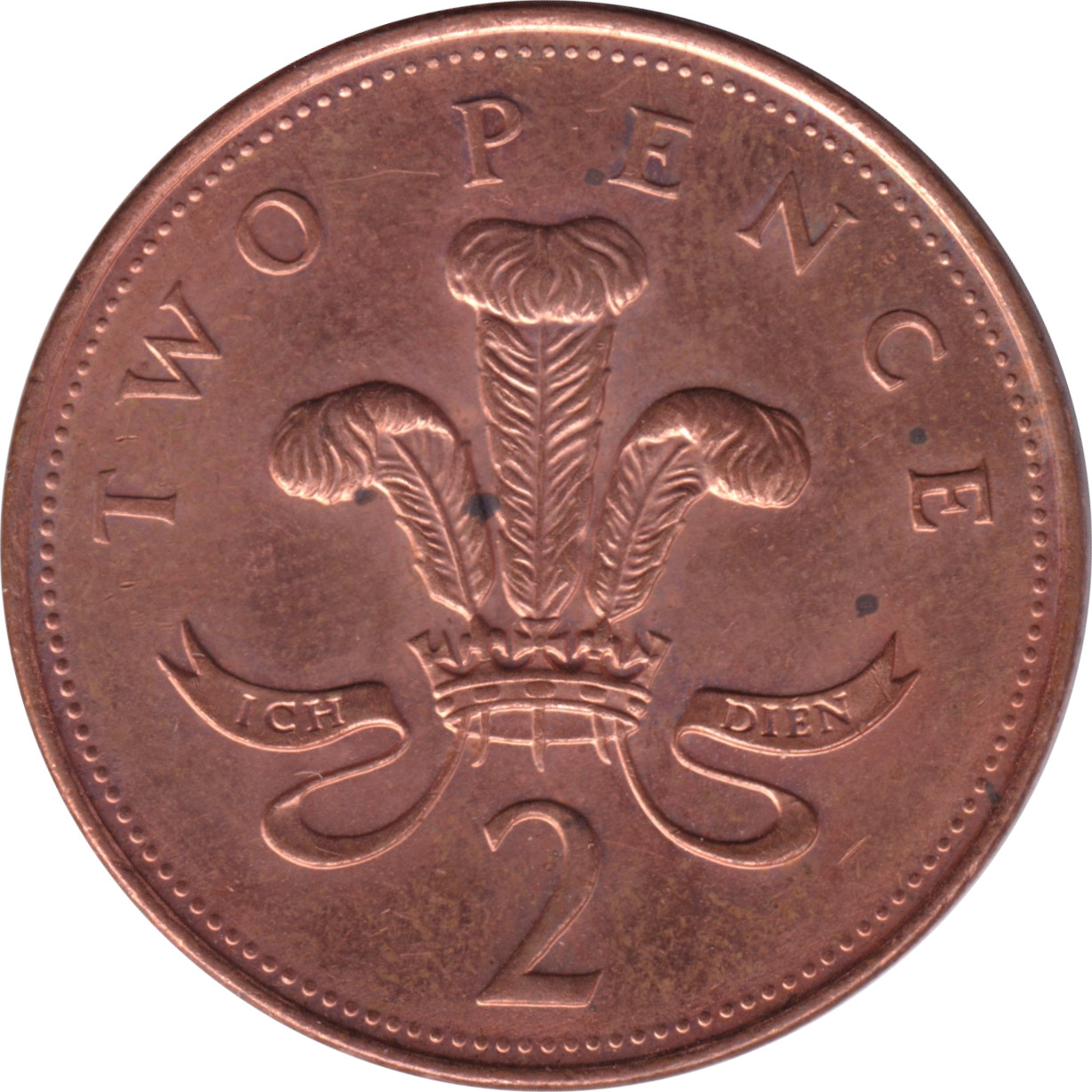 2 pence - Elizabeth II - Tête agée - Chapeau