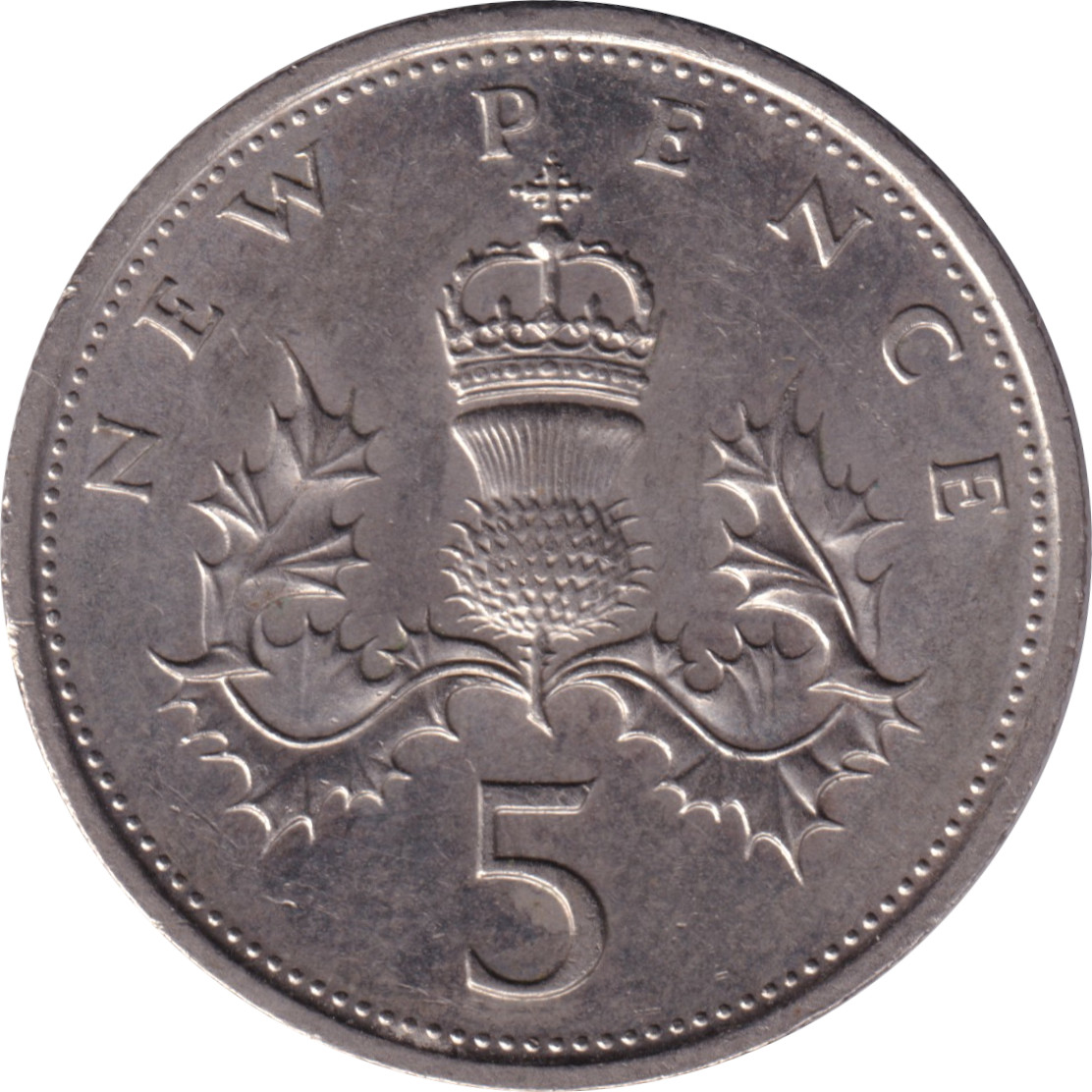 5 pence - Elizabeth II - Young bust
