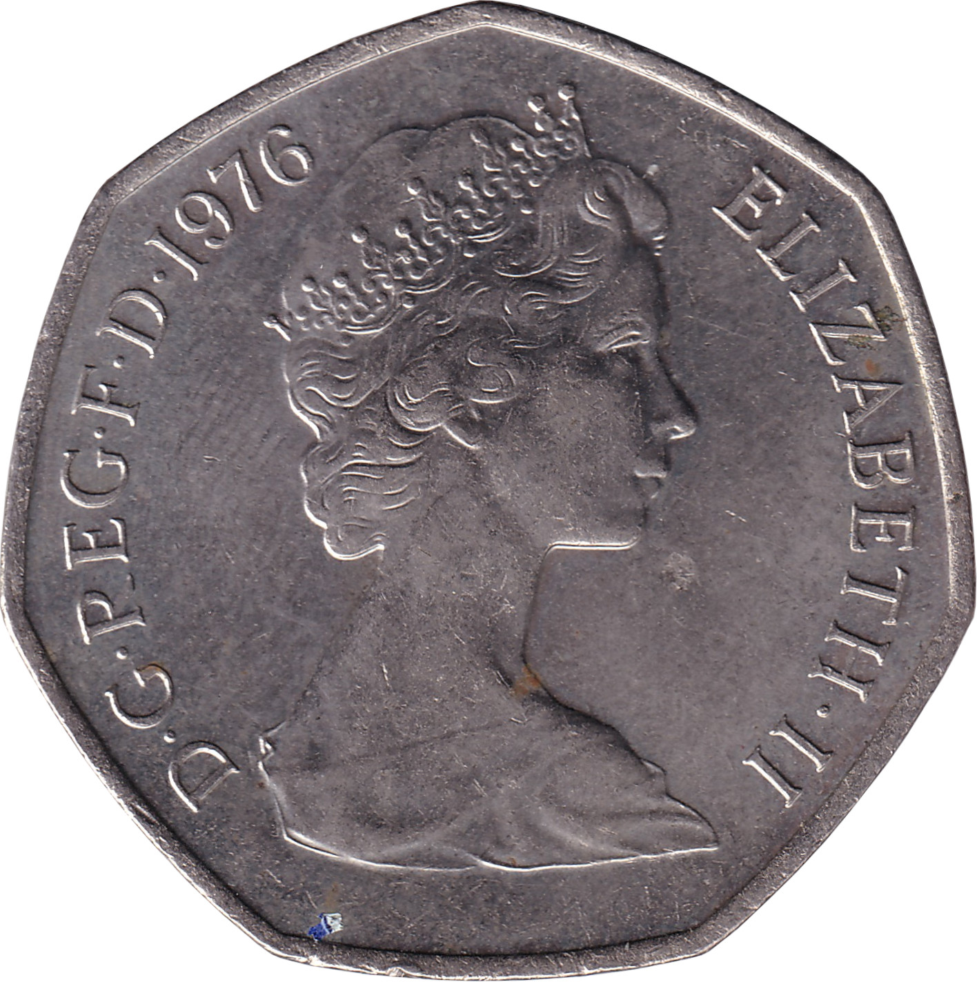 50 pence - Elizabeth II - Young bust