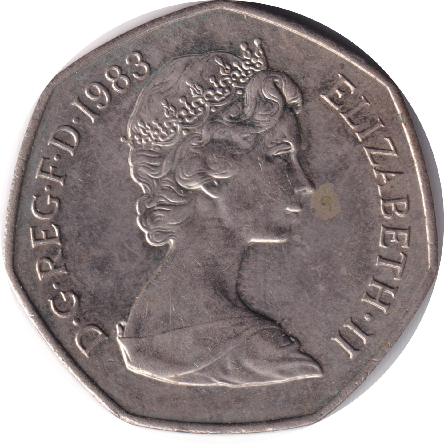 50 pence - Elizabeth II - Young bust