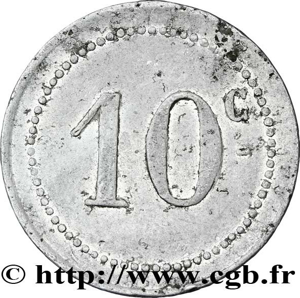 10 centimes - Bougie - Aluminium - Deux points autour de la date