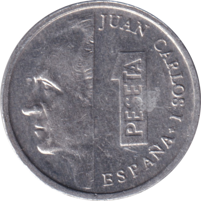 1 peseta - Juan Carlos I - Type léger