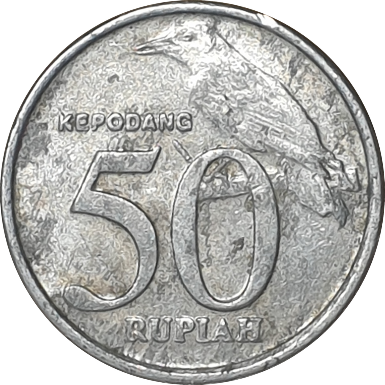 50 rupiah - Oiseau