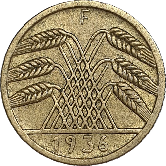 5 pfennig - Épis de blé