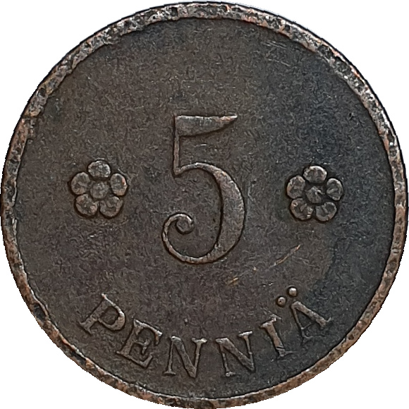 5 pennia - Heraldic Lion