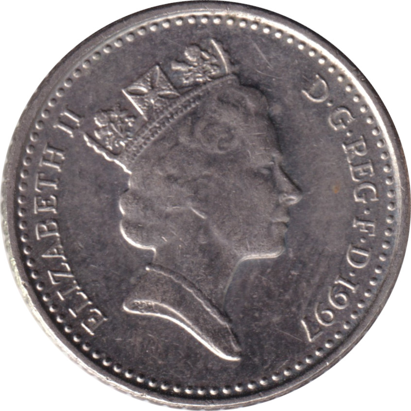 5 pence - Elizabeth II - Tête mature - Petit module