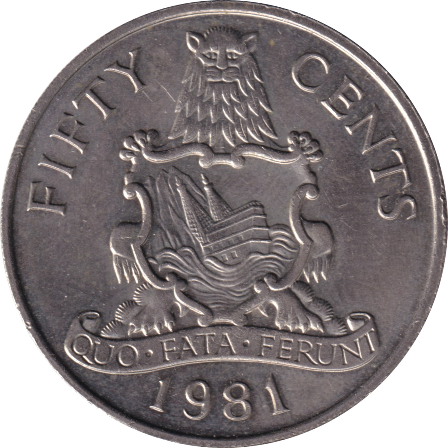 50 cents - Elizabeth II - Buste jeune
