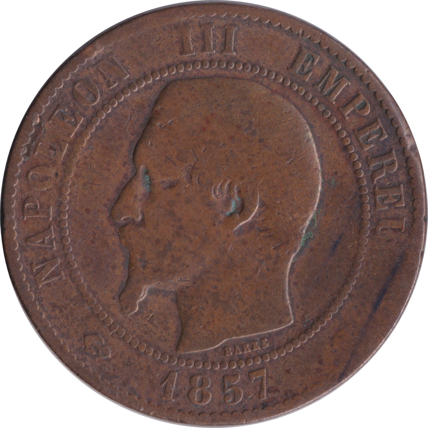 10 centimes - Napoléon III - Tête nue