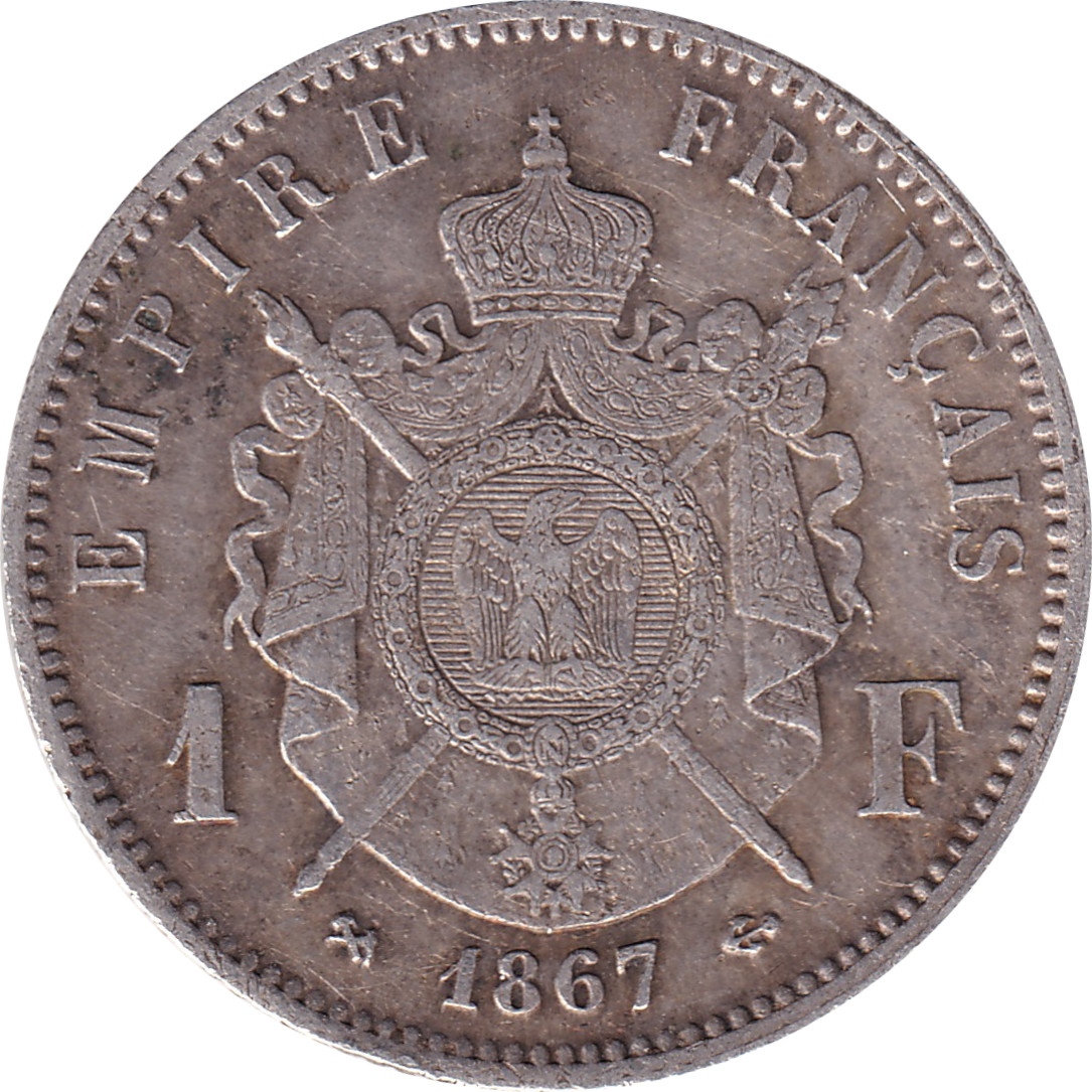 1 franc - Napoléon III - Tête laurée