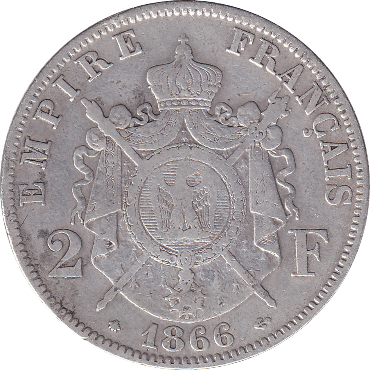 2 francs - Napoléon III - Laureate head
