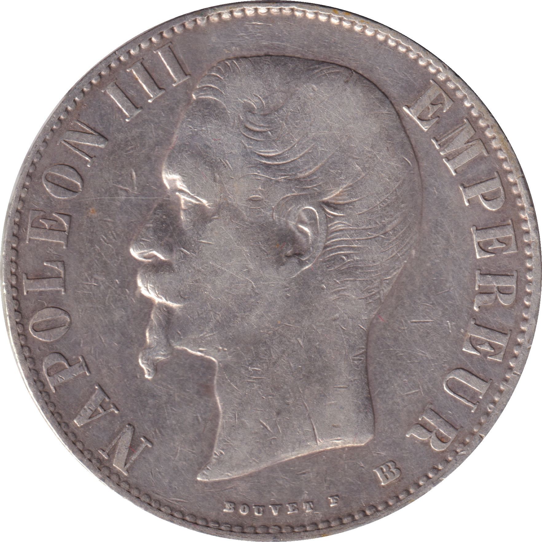 5 francs - Napoléon III - Argent - Tête nue