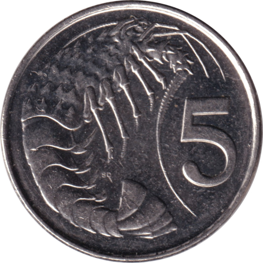5 cents - Elizabeth II - Old head