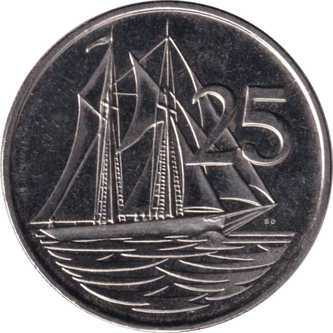 25 cents - Elizabeth II - Tête agée