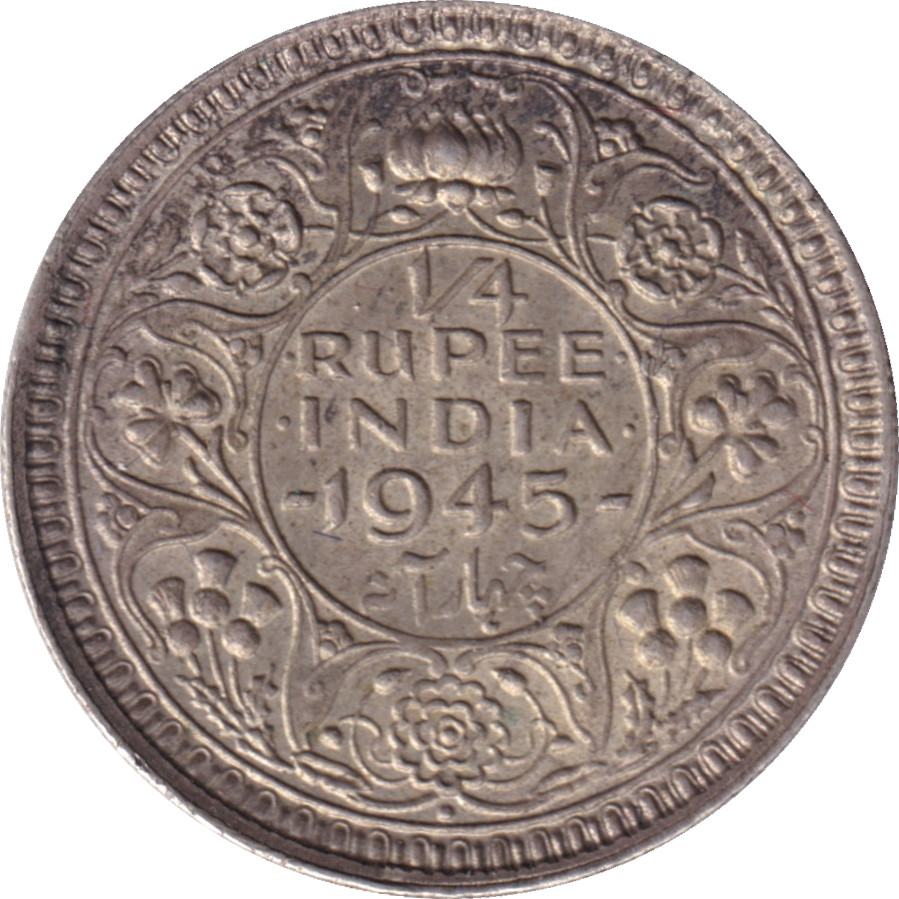 1/4 rupee - George VI - Fleur