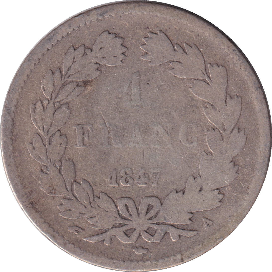 1 franc - Louis Philippe I - Tête laurée