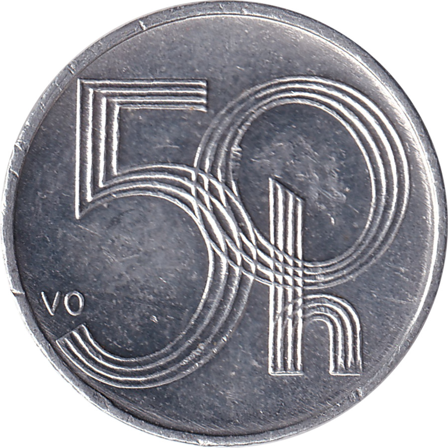 50 haleru - Heraldic Lion