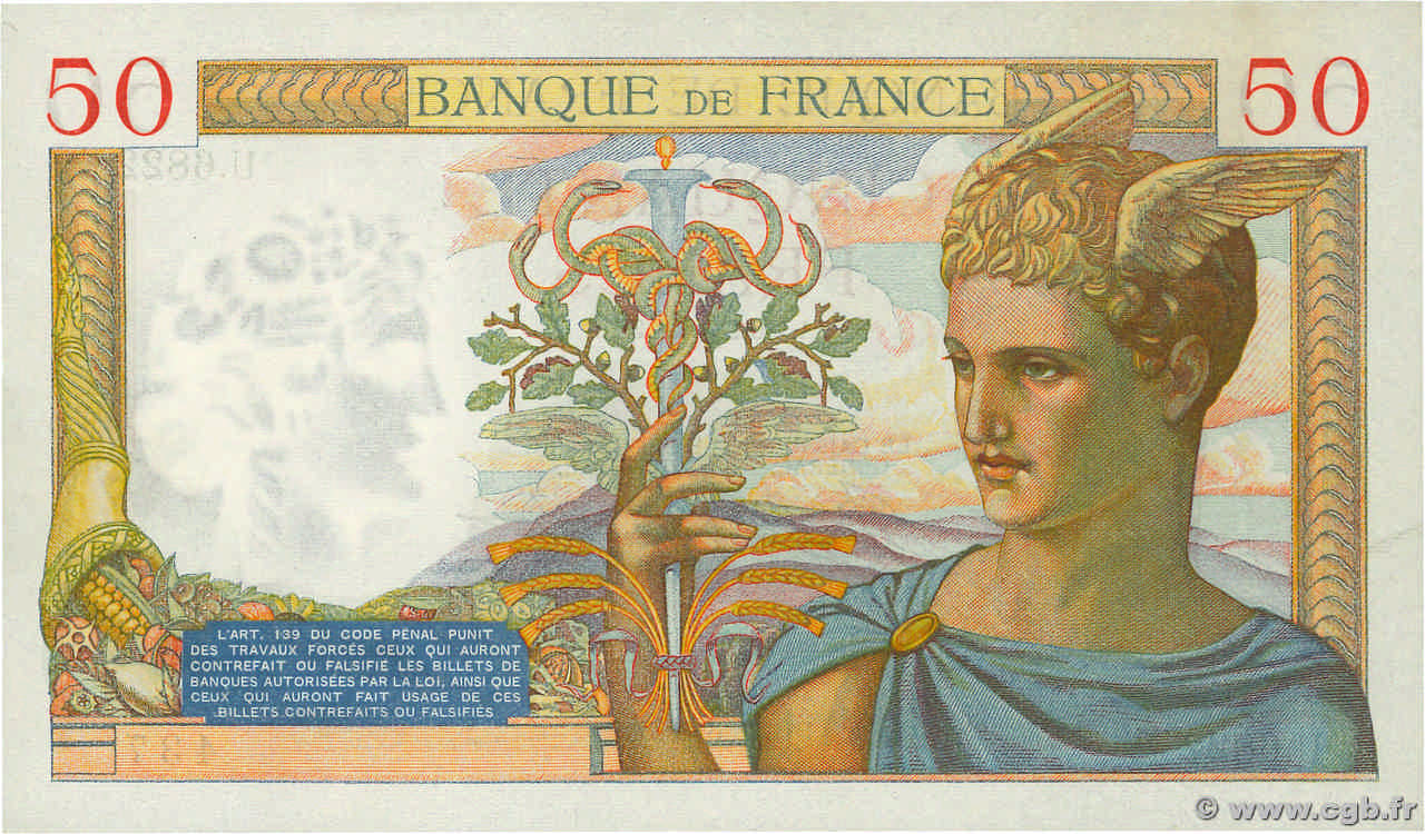 50 francs - Ceres