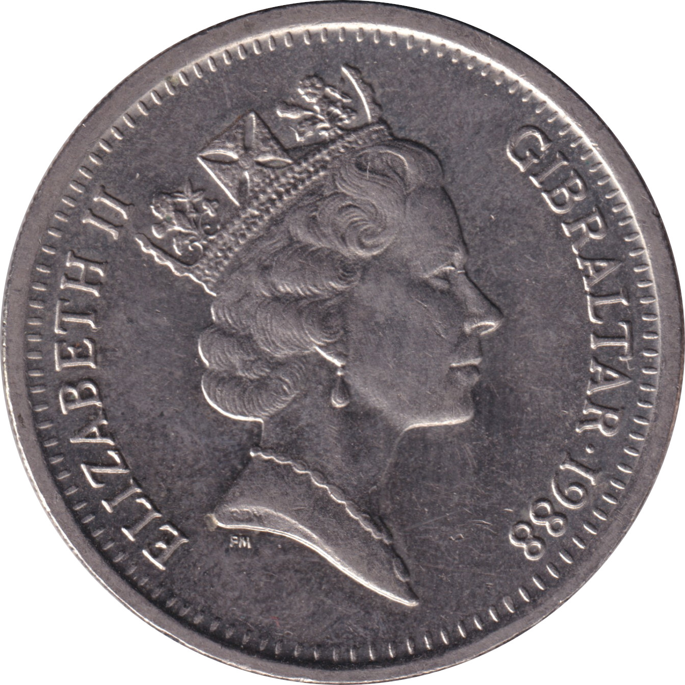 10 pence - Elizabeth II - Tête mature - Type lourd