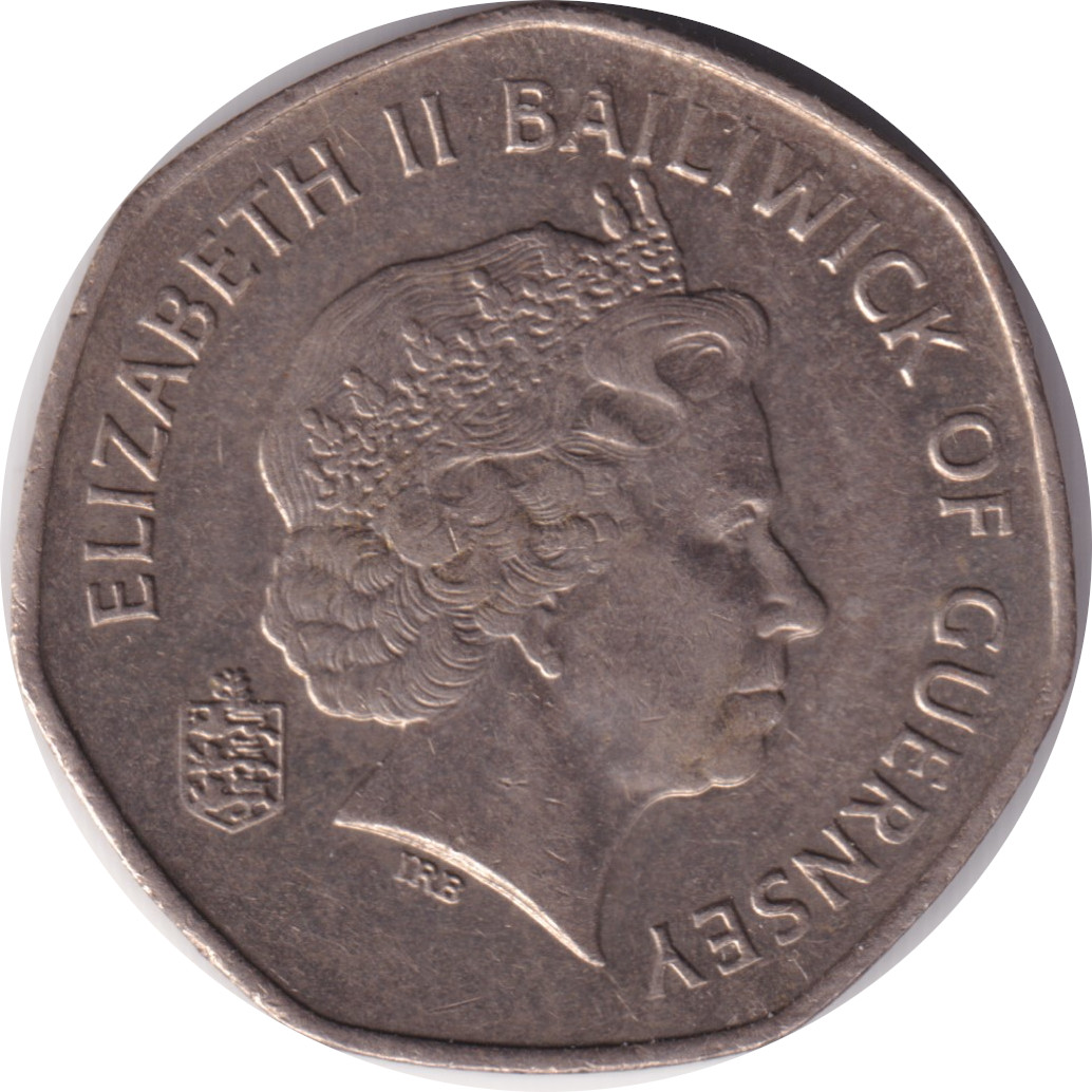20 pence - Elizabeth II - Tête agée