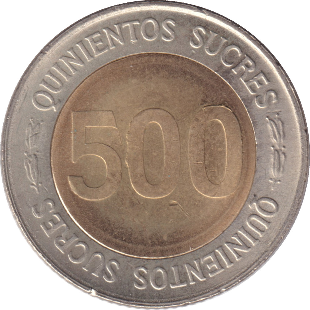 500 sucres - Banque - 70 years