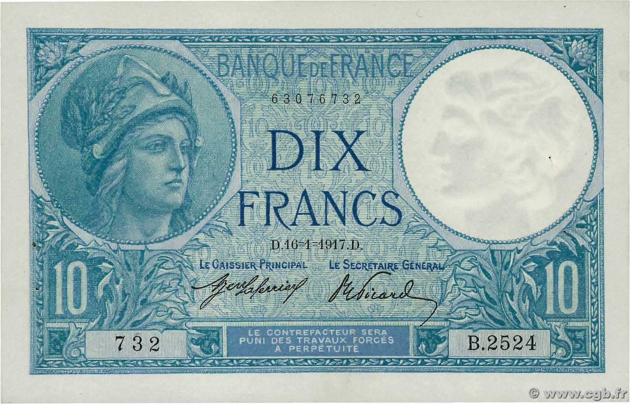 10 francs - Minerve