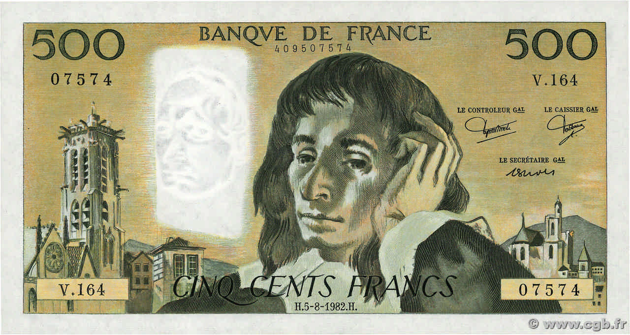 500 francs - Pascal