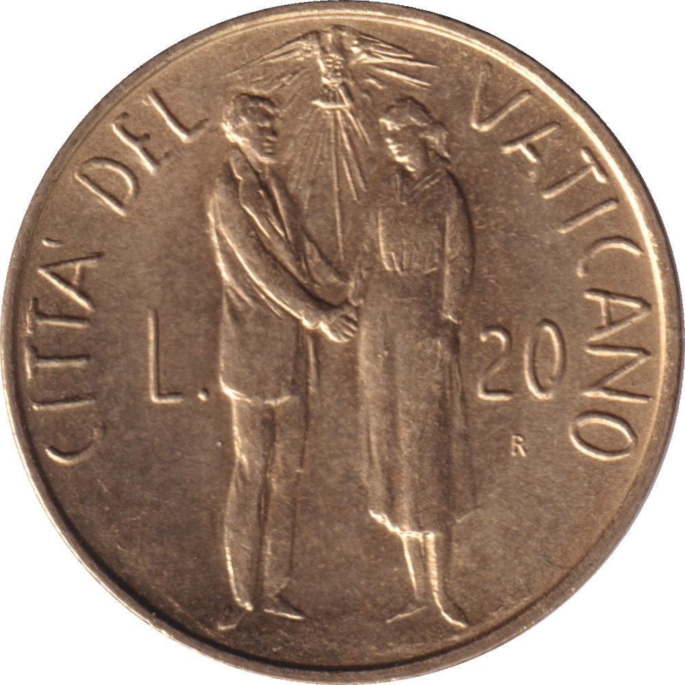 20 lire - John Paul II - Mariage