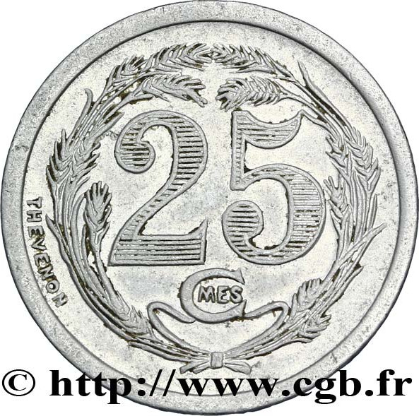 25 centimes - Chambre de Commerce - With chains