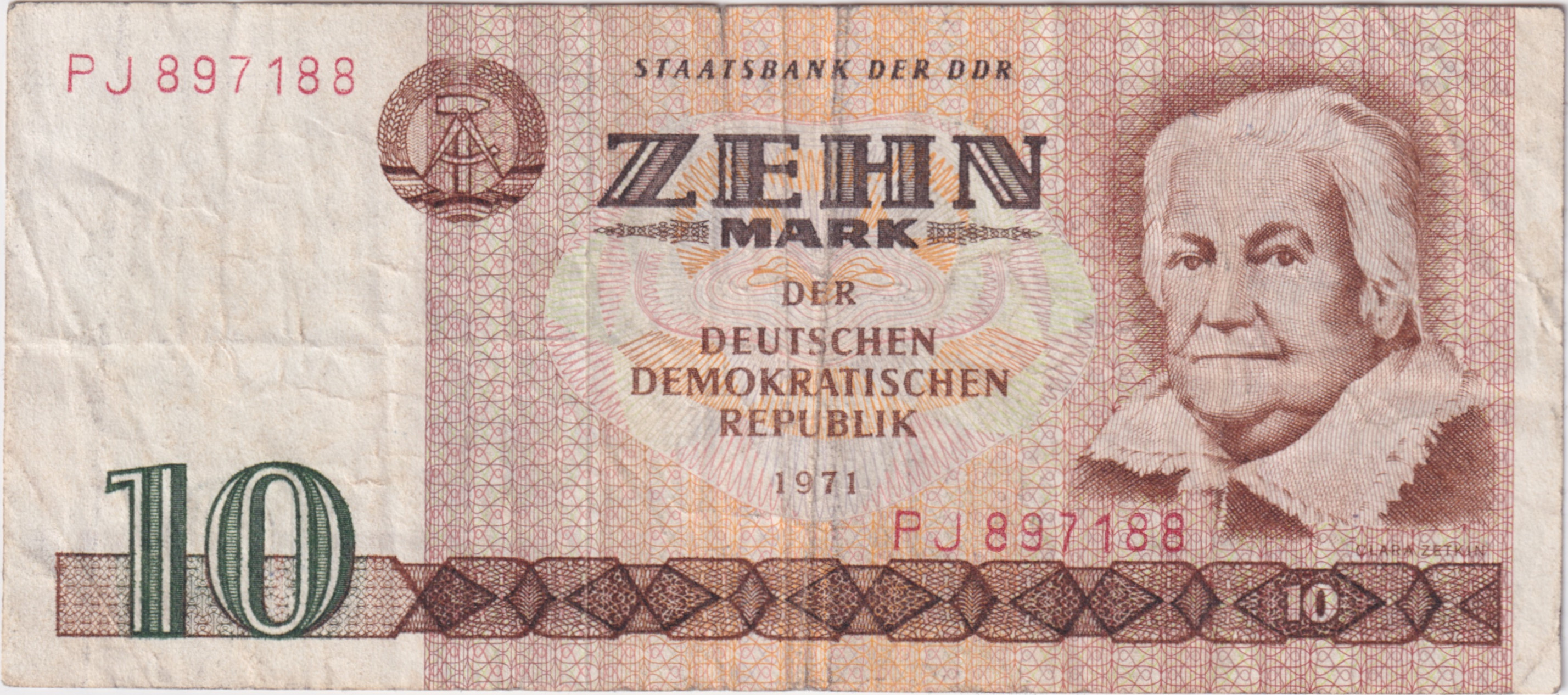 10 mark - Friedrich von Schiller - 1971 issue