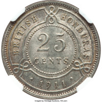 25 cents - British Honduras
