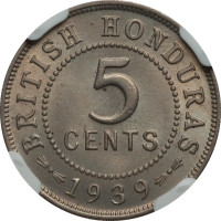 5 cents - British Honduras