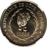 10 francs - Ivory Coast