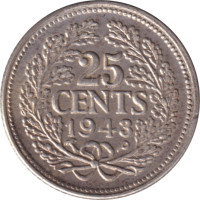 25 cents - Kingdom of Netherlands