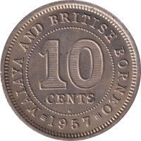 10 cents - Malaya & Borneo